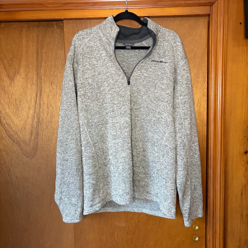 Eddie Bauer Heathered Tab/Gray Quarter Zip